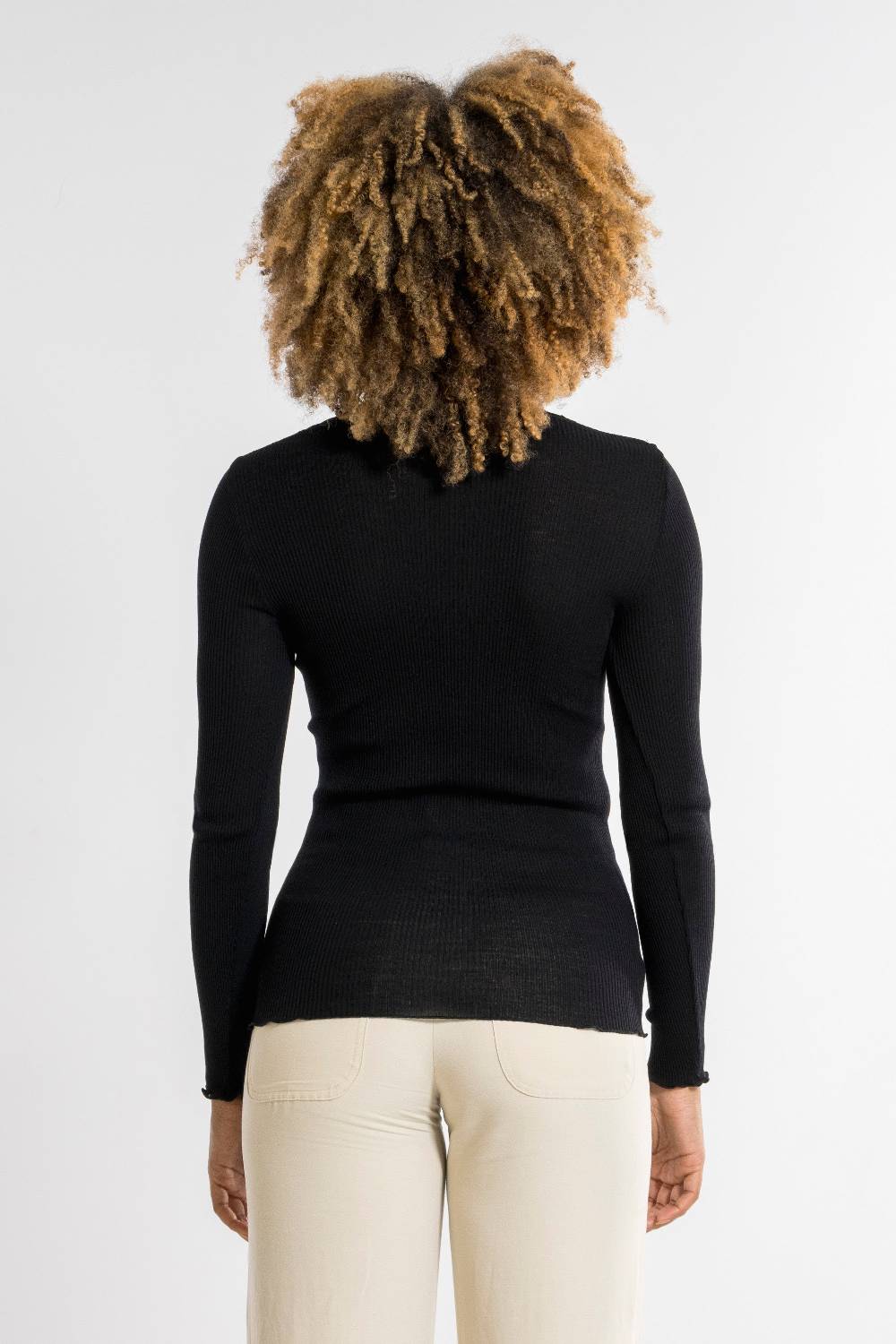 Oscalito Maglia a maniche lunghe donna lana e seta 6839 Saldi Di Fabbrica
