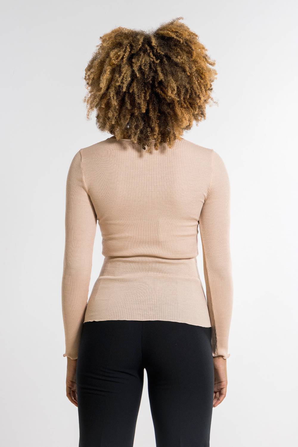 Oscalito Maglia a maniche lunghe donna lana e seta 6839 Saldi Di Fabbrica