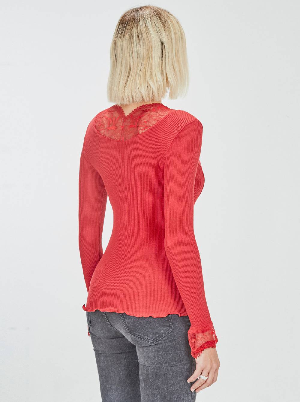 Oscalito Maglia maniche lunghe scollo a V con dettagli leavers 5862 Moda