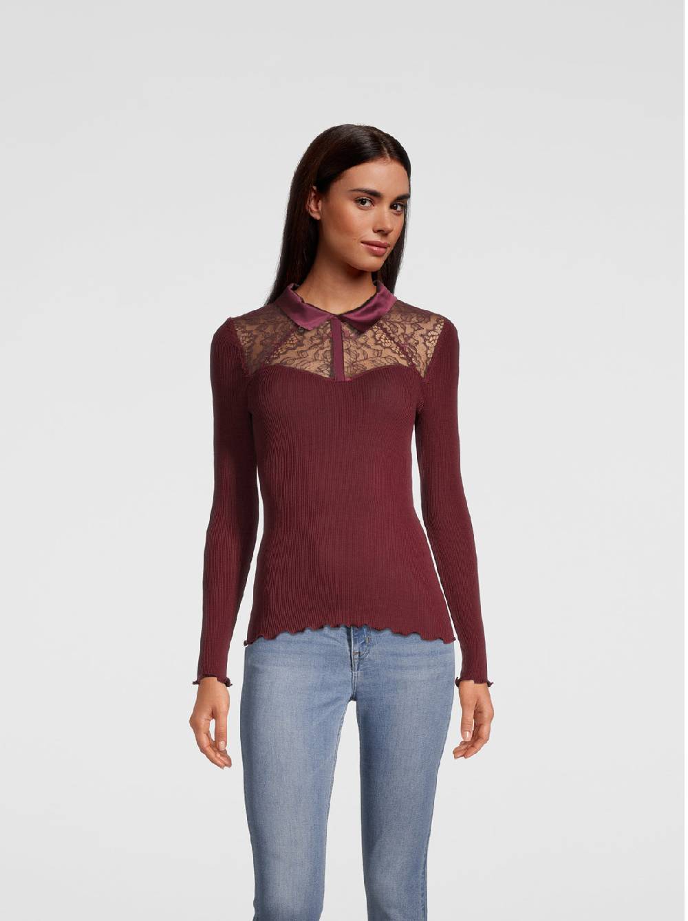 Oscalito Camicia maniche lunghe con pizzo Leavers 6466 Negozi Online