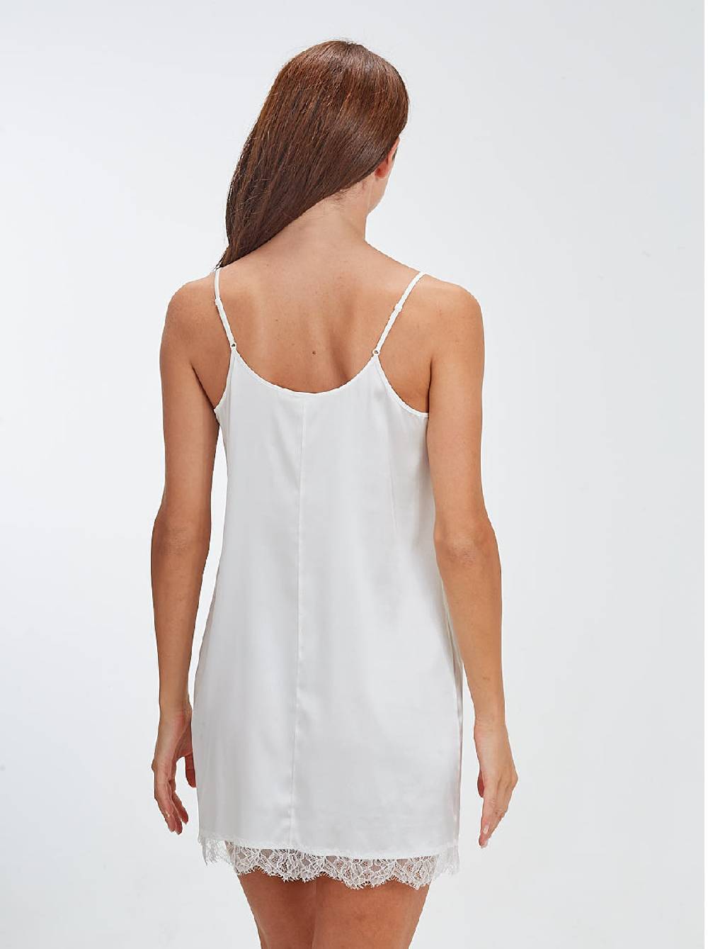 Oscalito Babydoll in seta elasticizzata con pizzo chantilly 10336 Vendite Flash