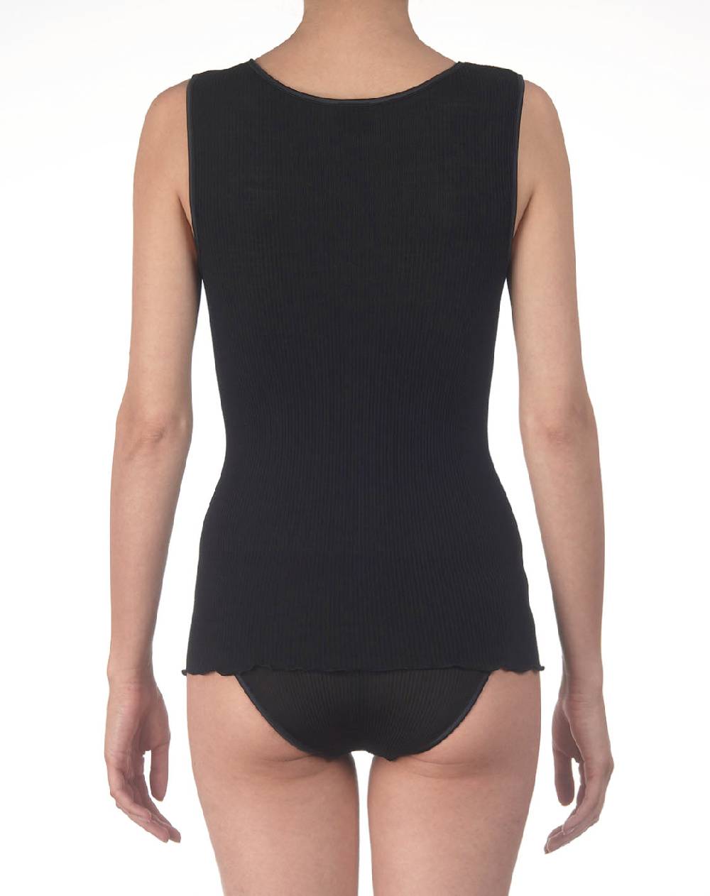 Oscalito Top in lana e seta con bordatura in raso 3422 Qualità
