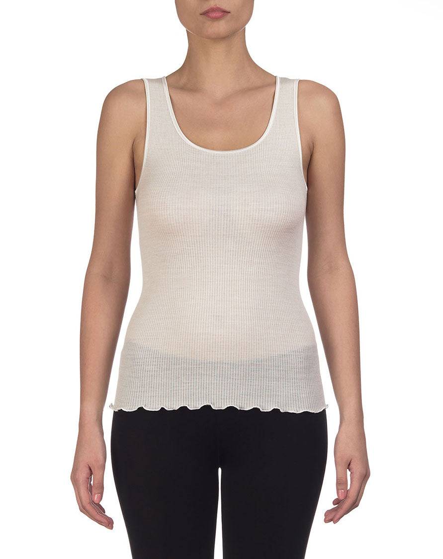Oscalito Top in lana e seta con bordatura in raso 3422 Qualità