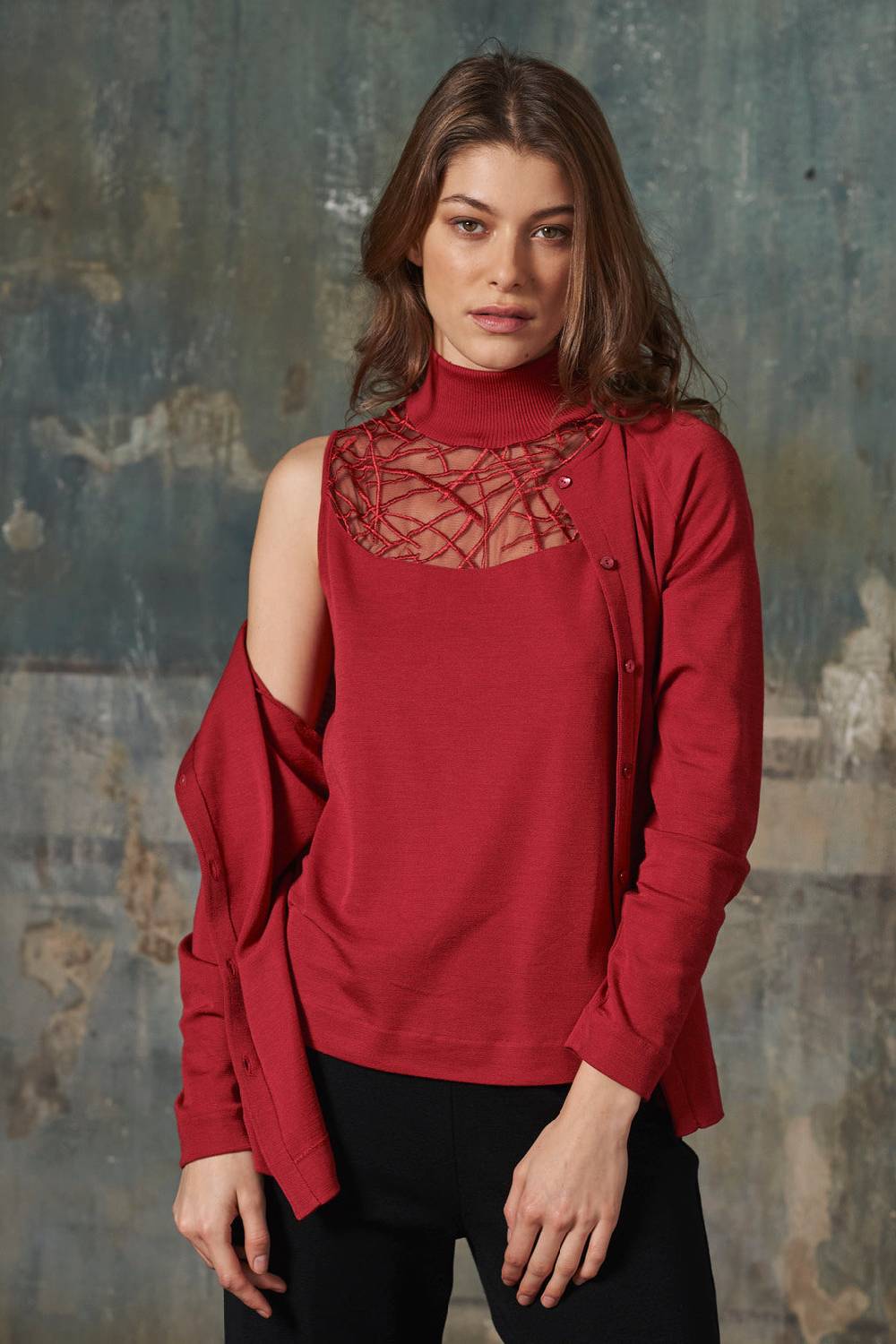 Oscalito Top Donna 70% Lana, 30% Seta 5846 Consegna Veloce