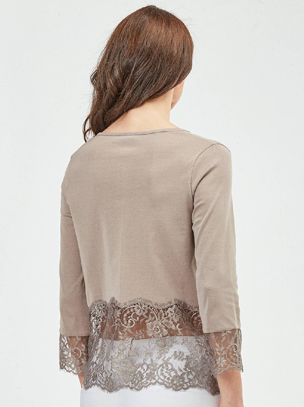Oscalito Cardigan maniche lunghe con balza chantilly 3186 Promozione Limitata