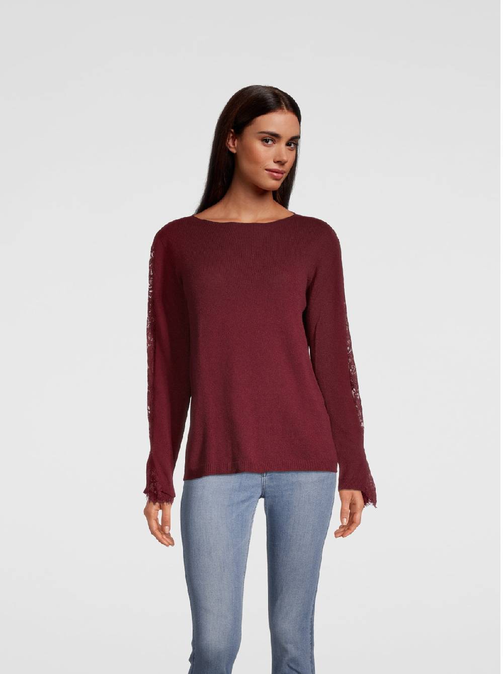 Oscalito Girocollo manica lunga Dentelle de Calais® in Lana Merinos e Cashmere 6438 I Più Venduti