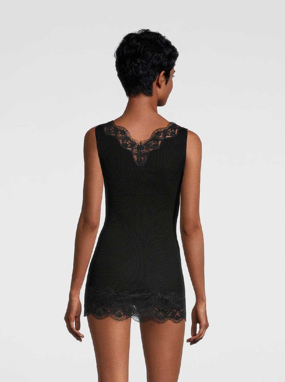 Oscalito Filoscozia Babydoll Canotta con Pizzo Leavers 7006 Vendita Economica