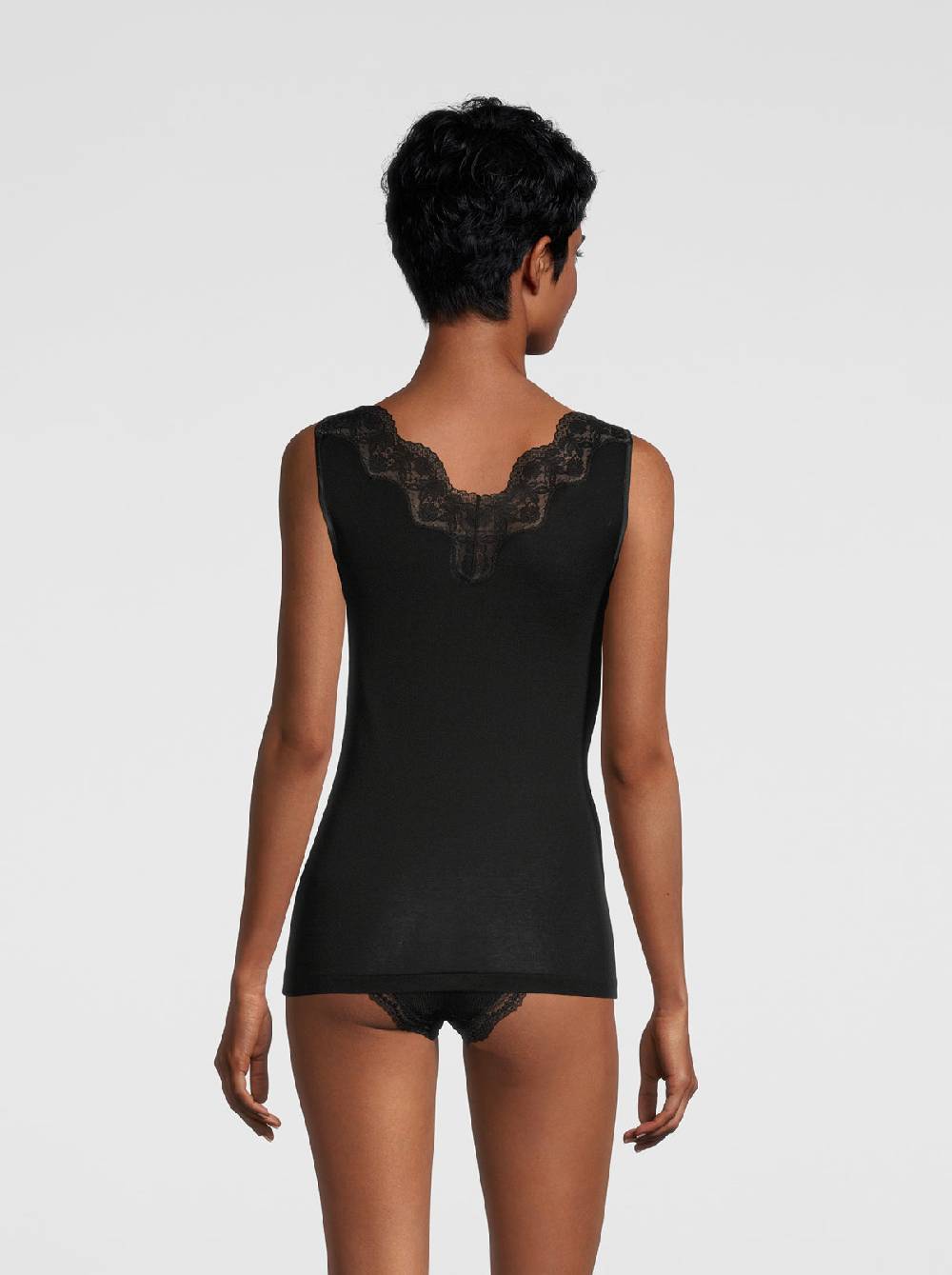 Oscalito Canotta Filoscozia® con Pizzo Leavers 7002 Saldi Di Fabbrica