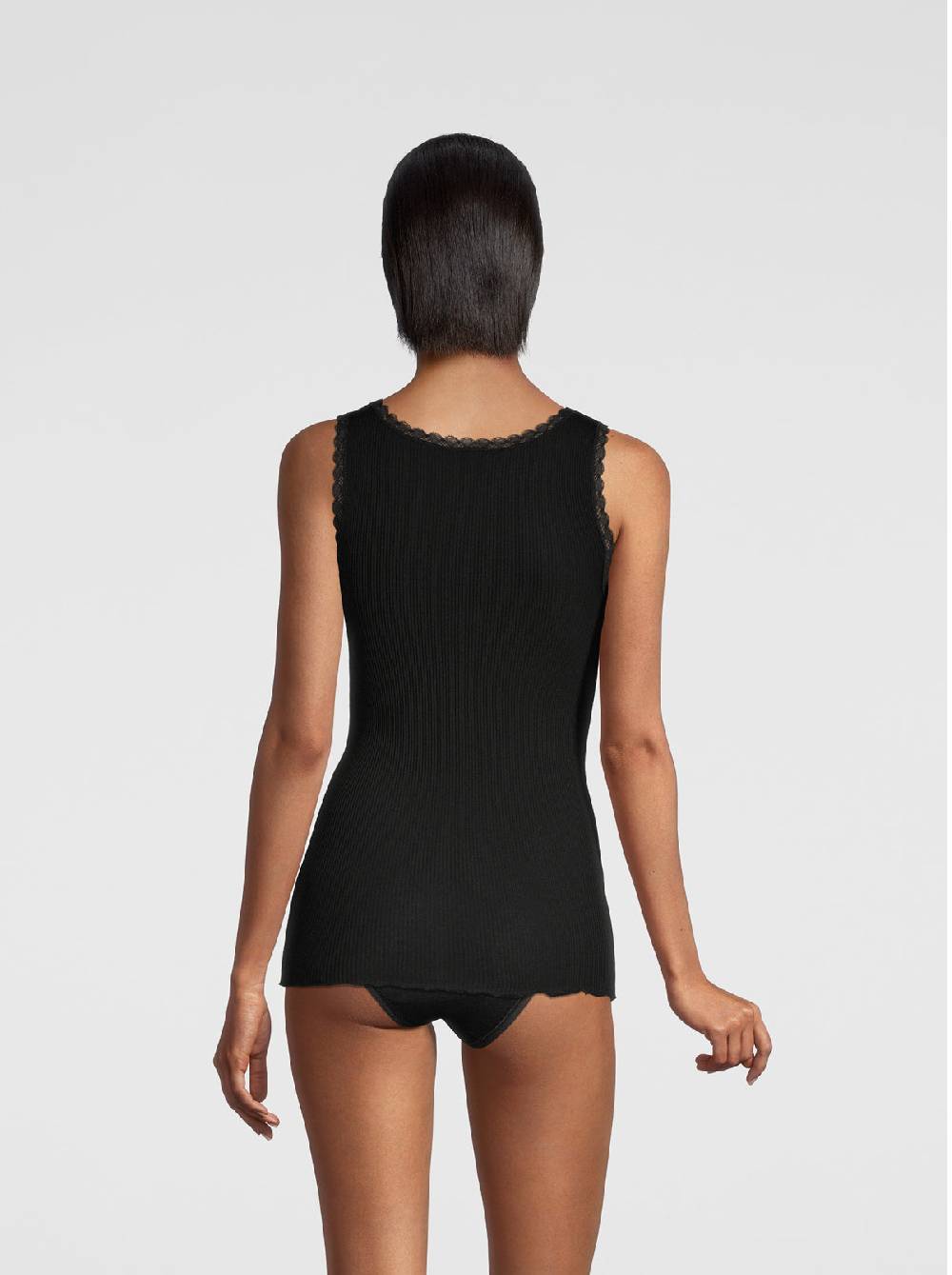 Oscalito Canotta Filoscozia® Scollo a V con Micro Pizzo Leavers 3172 I Più Venduti