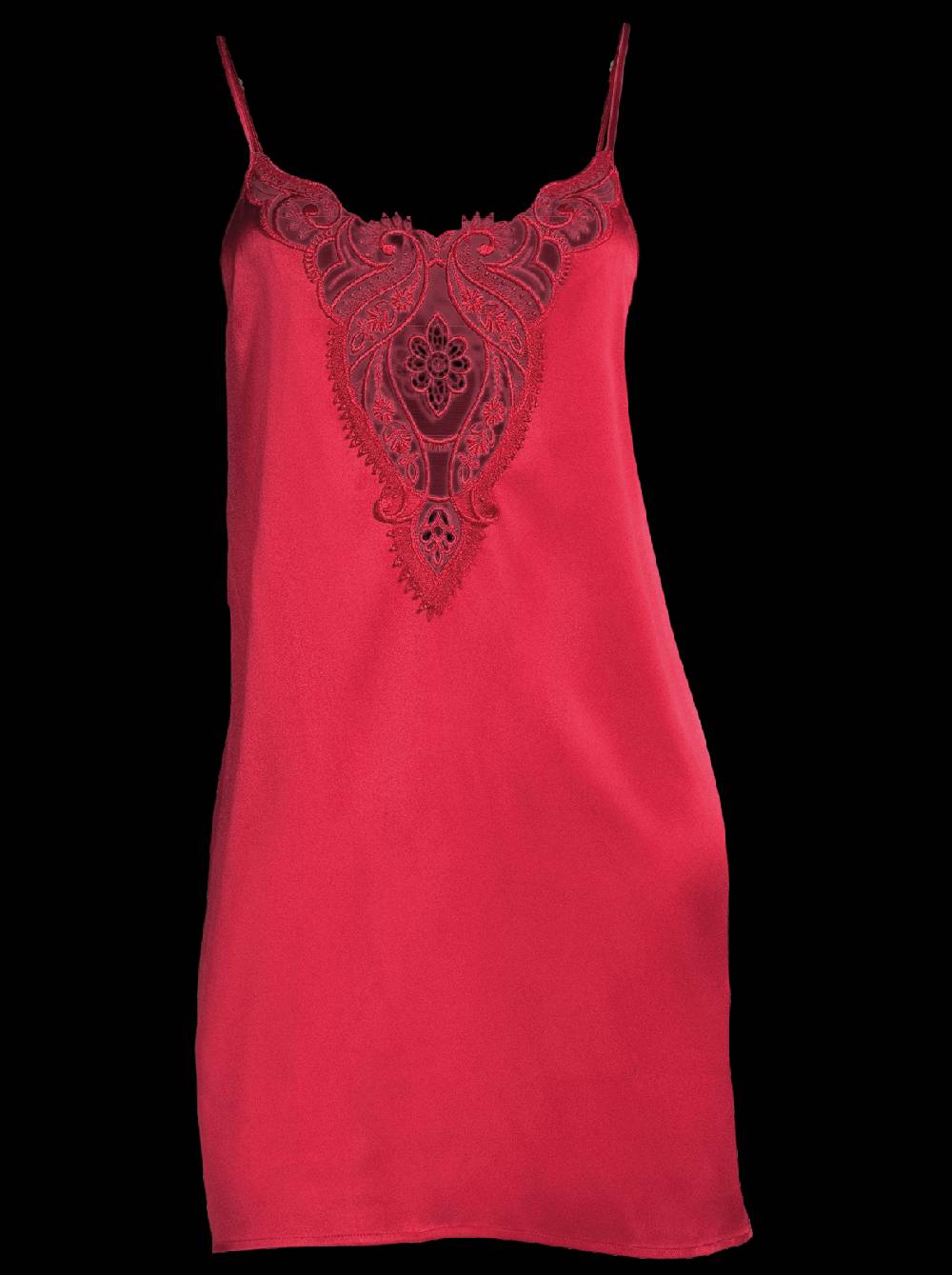 Oscalito Abito sottoveste in raso di seta stretch con macramè 10340 Economico
