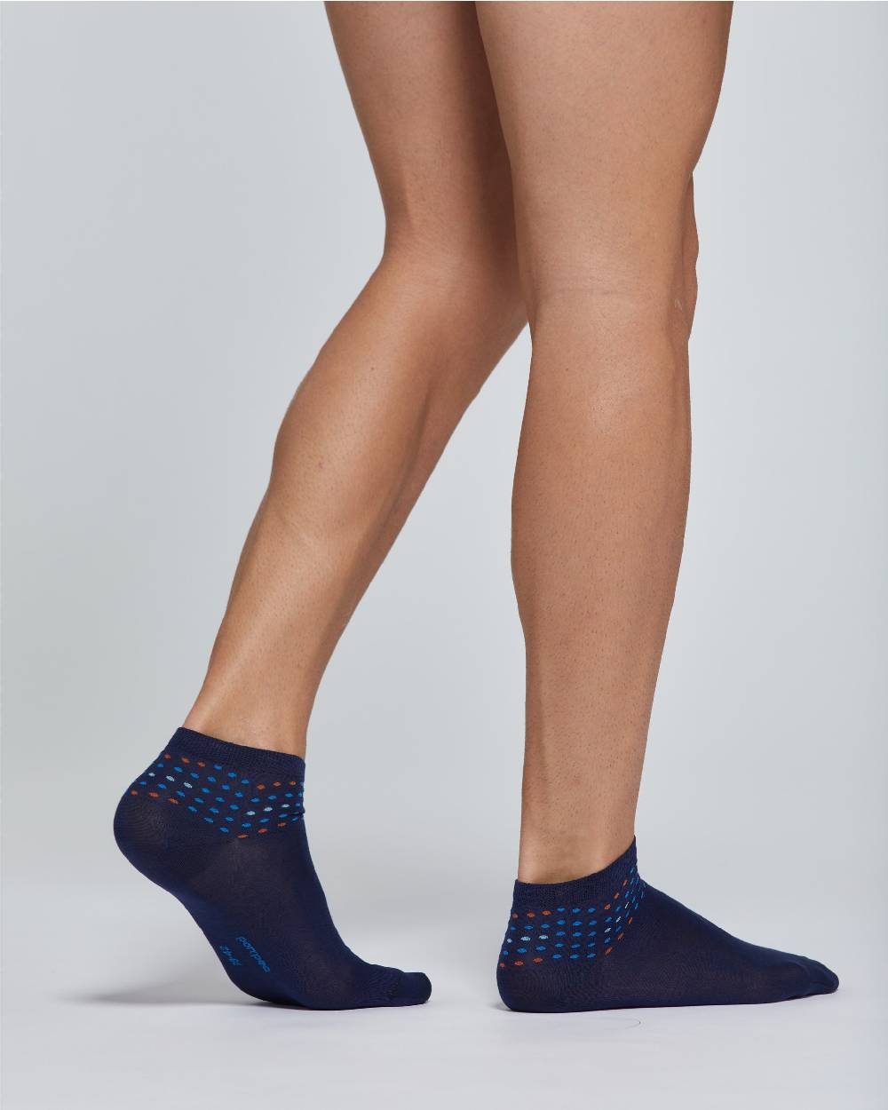 Pompea CALZA CORTA COTONE GREGORIO CON MOTIVO CHEVRON A POIS Sottocosto