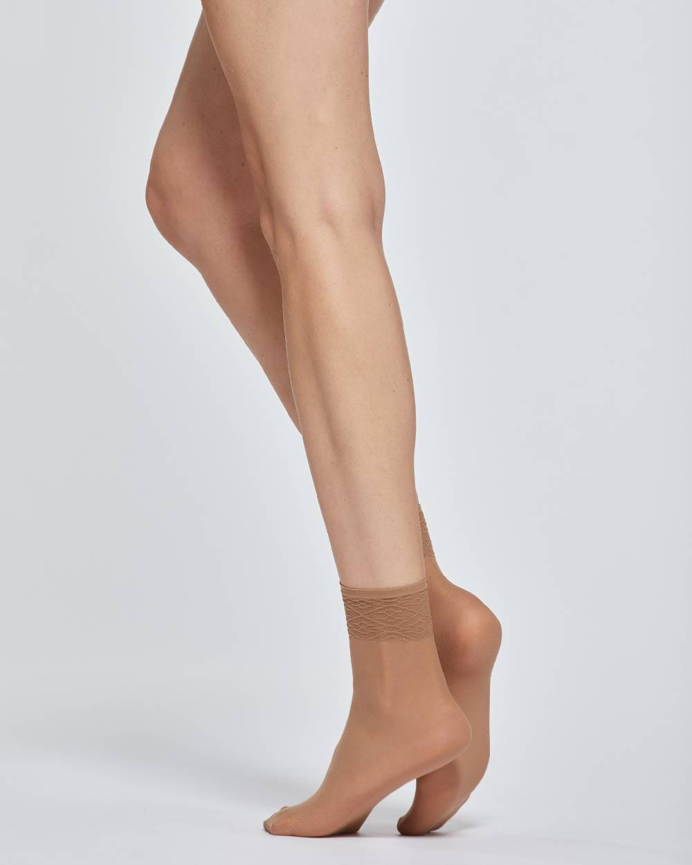 Pompea CALZA CORTA LADY VELATA CON BORDO IN PIZZO x2 Vendita Economica