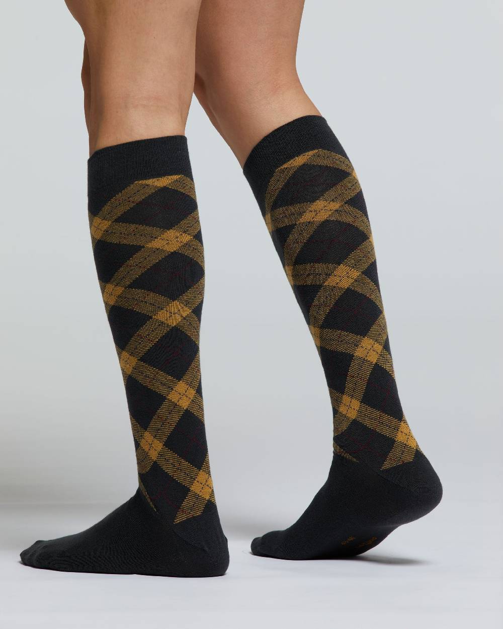 Pompea CALZA LUNGA COTONE ACERO MOTIVO ARGYLE Vendita