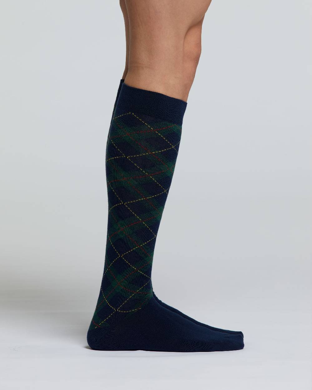 Pompea CALZA LUNGA COTONE ACERO MOTIVO ARGYLE Promozione