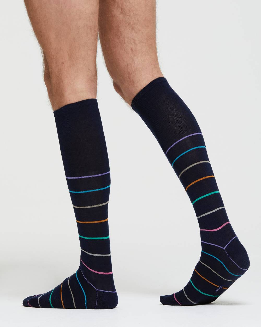 Pompea CALZA LUNGA COTONE DOMENICO MOTIVO A RIGHE Outlet