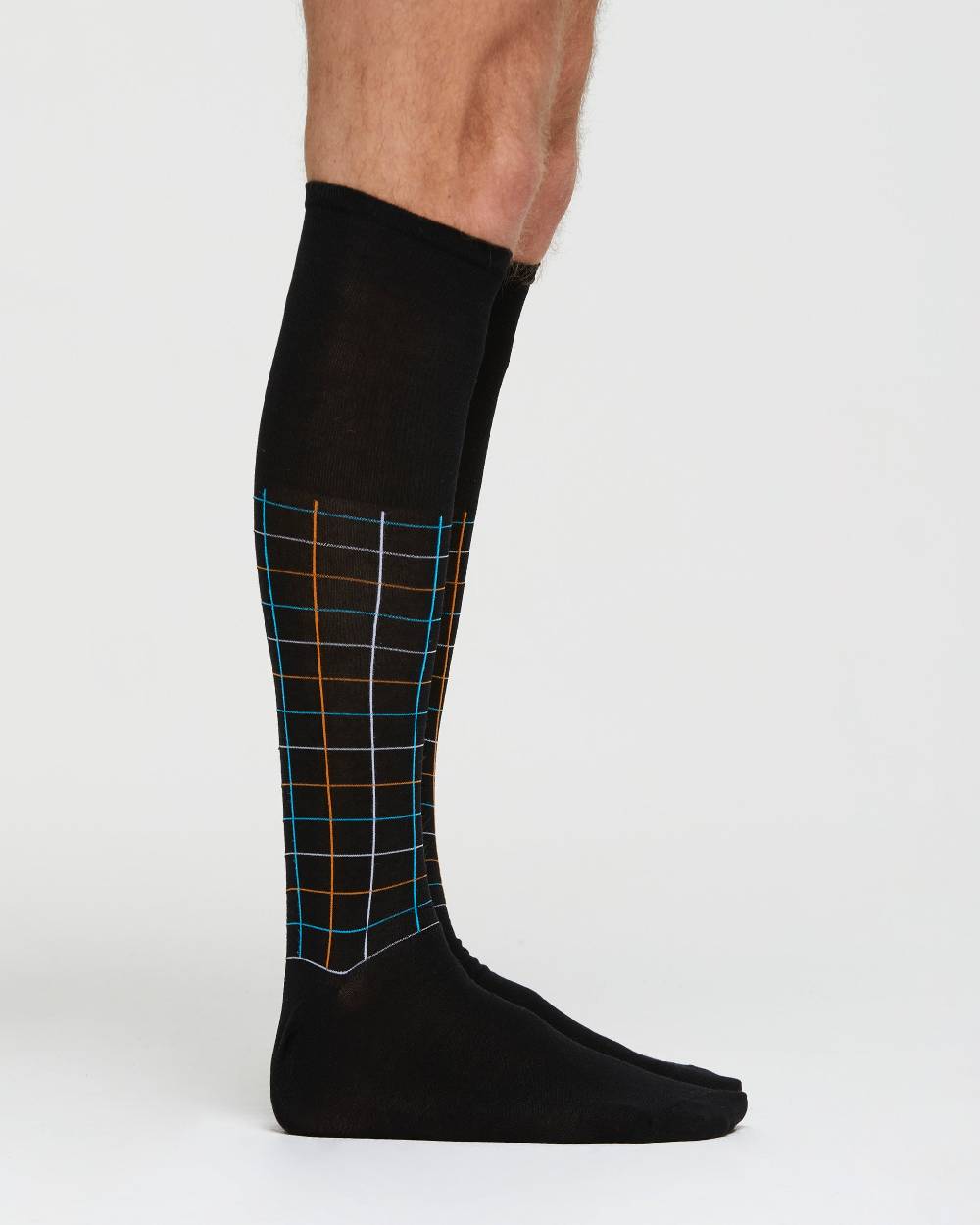 Pompea CALZA LUNGA COTONE MARCO FANTASIA QUADRETTATA Moda
