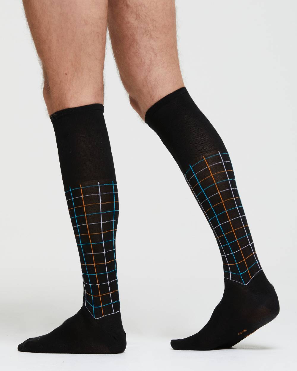Pompea CALZA LUNGA COTONE MARCO FANTASIA QUADRETTATA Moda