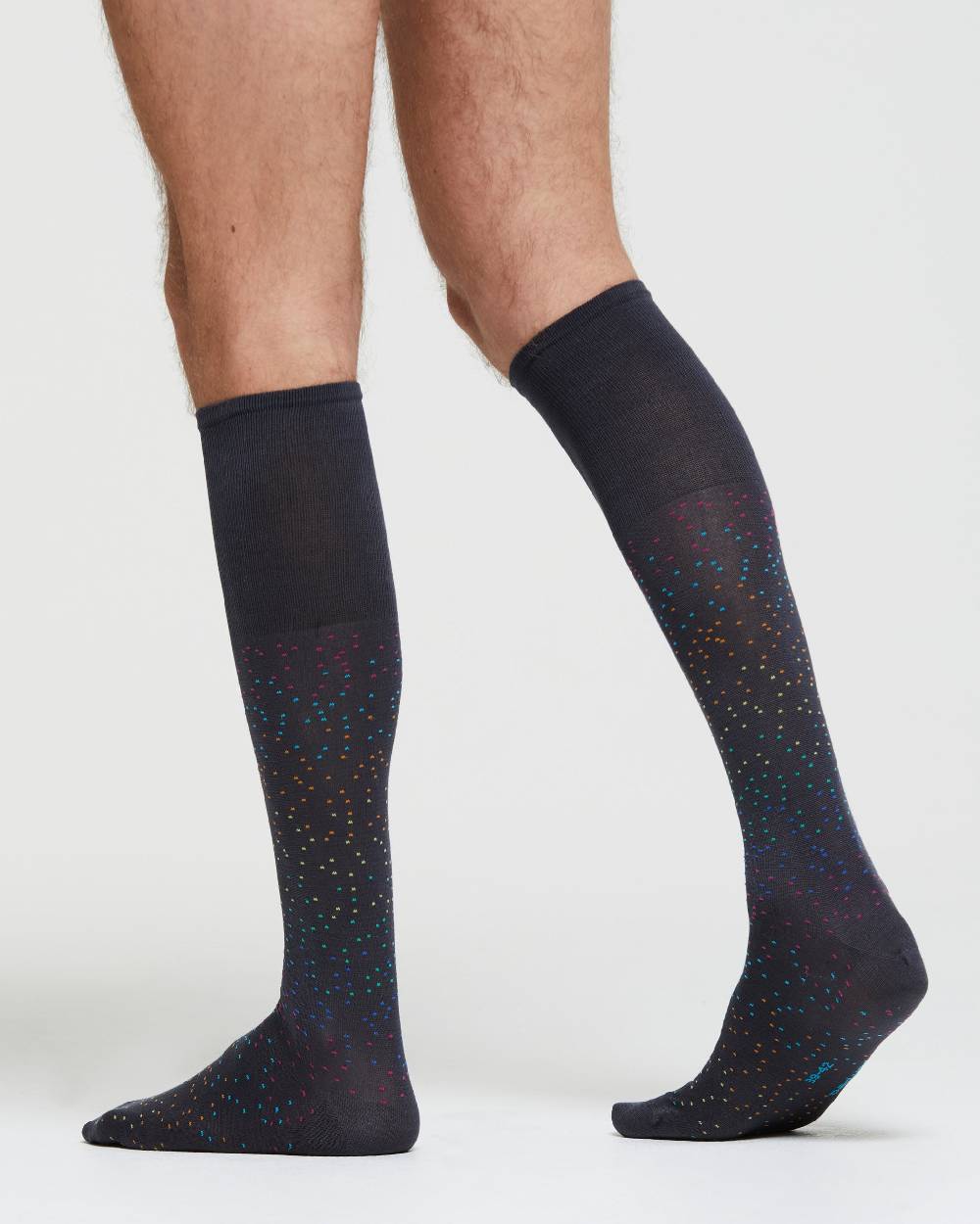 Pompea CALZA LUNGA COTONE NICOLÒ DISEGNO A POIS IRREGOLARI MULTICOLOR Spedizione gratuita