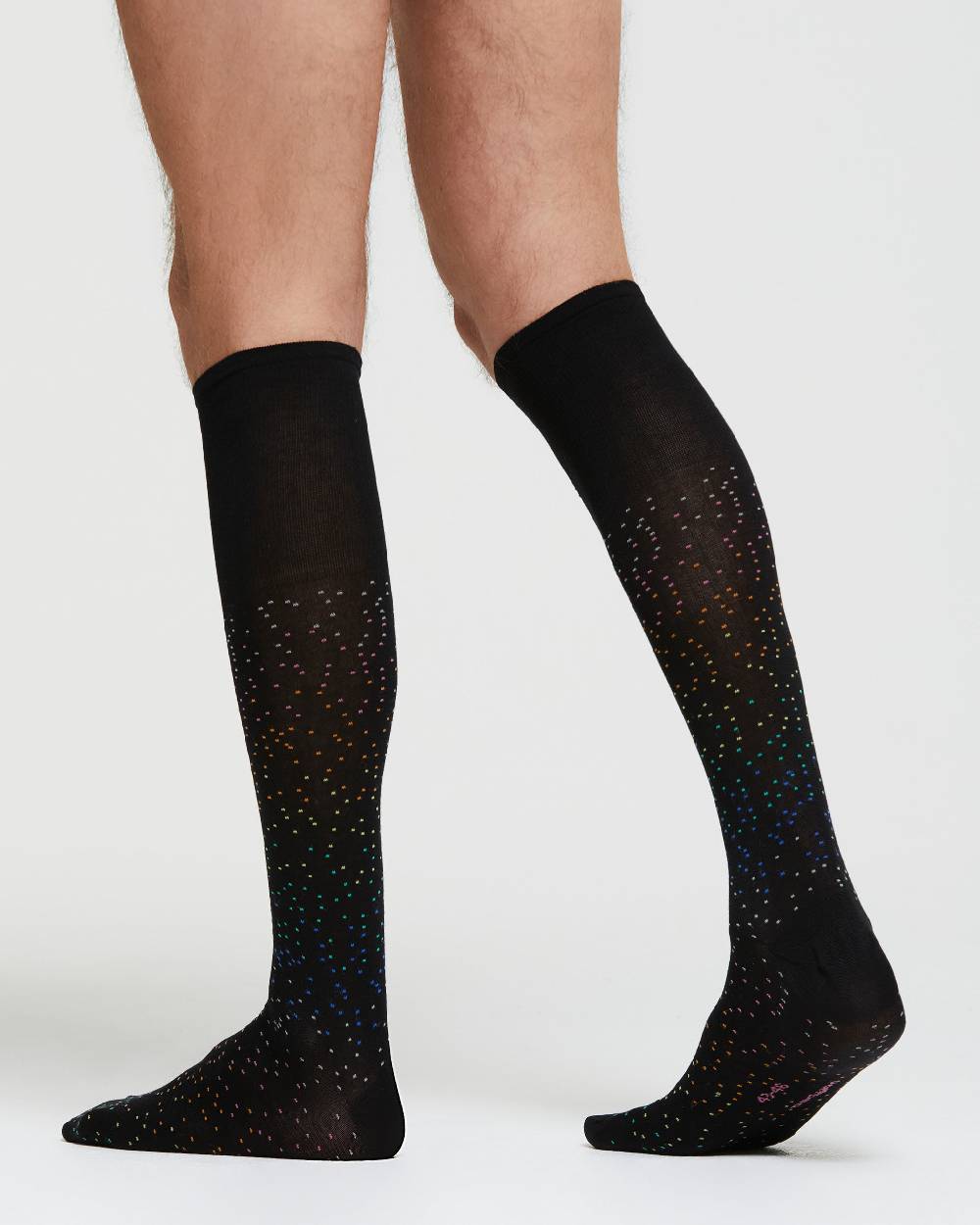 Pompea CALZA LUNGA COTONE NICOLÒ DISEGNO A POIS IRREGOLARI MULTICOLOR