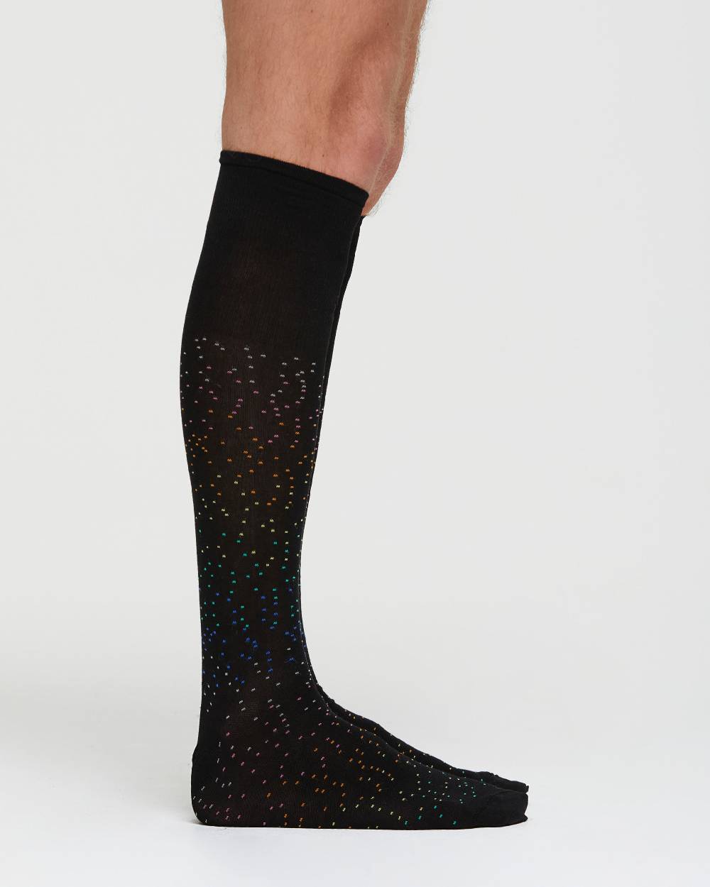 Pompea CALZA LUNGA COTONE NICOLÒ DISEGNO A POIS IRREGOLARI MULTICOLOR Sconto di tempo limitato