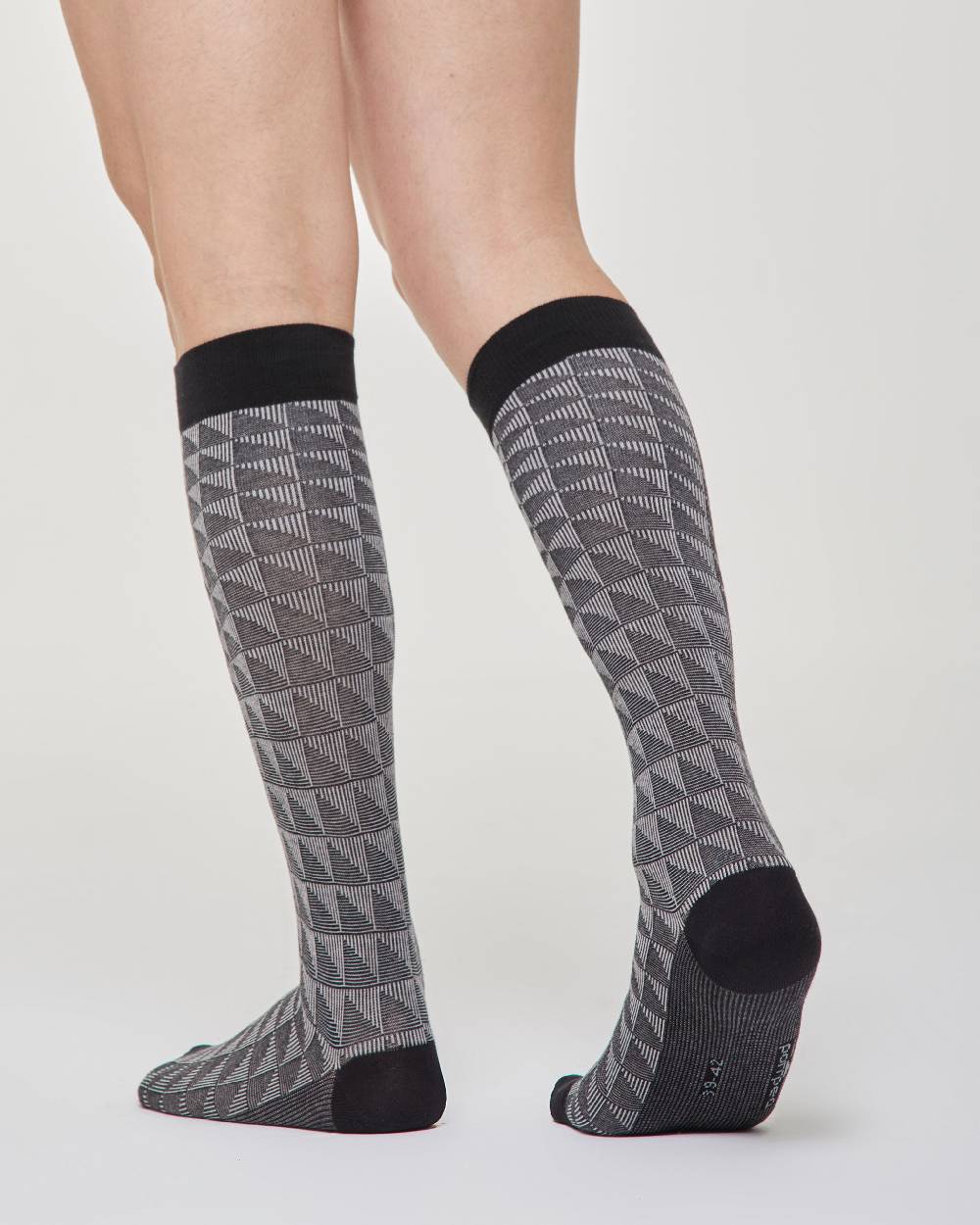 Pompea Calza lunga Furio cotone motivo geometrico Super Saving Price