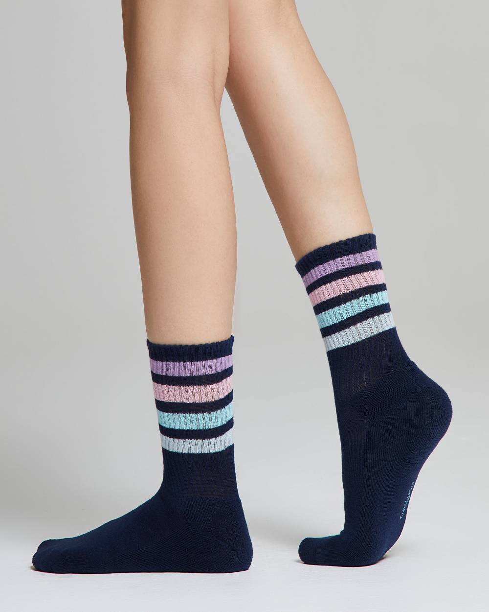 Pompea Calza tennis Chiara con righe multi-color Super sconto