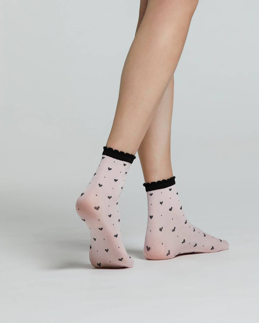 Pompea CALZINO ALTHEA CON MOTIVO A CUORI Presa