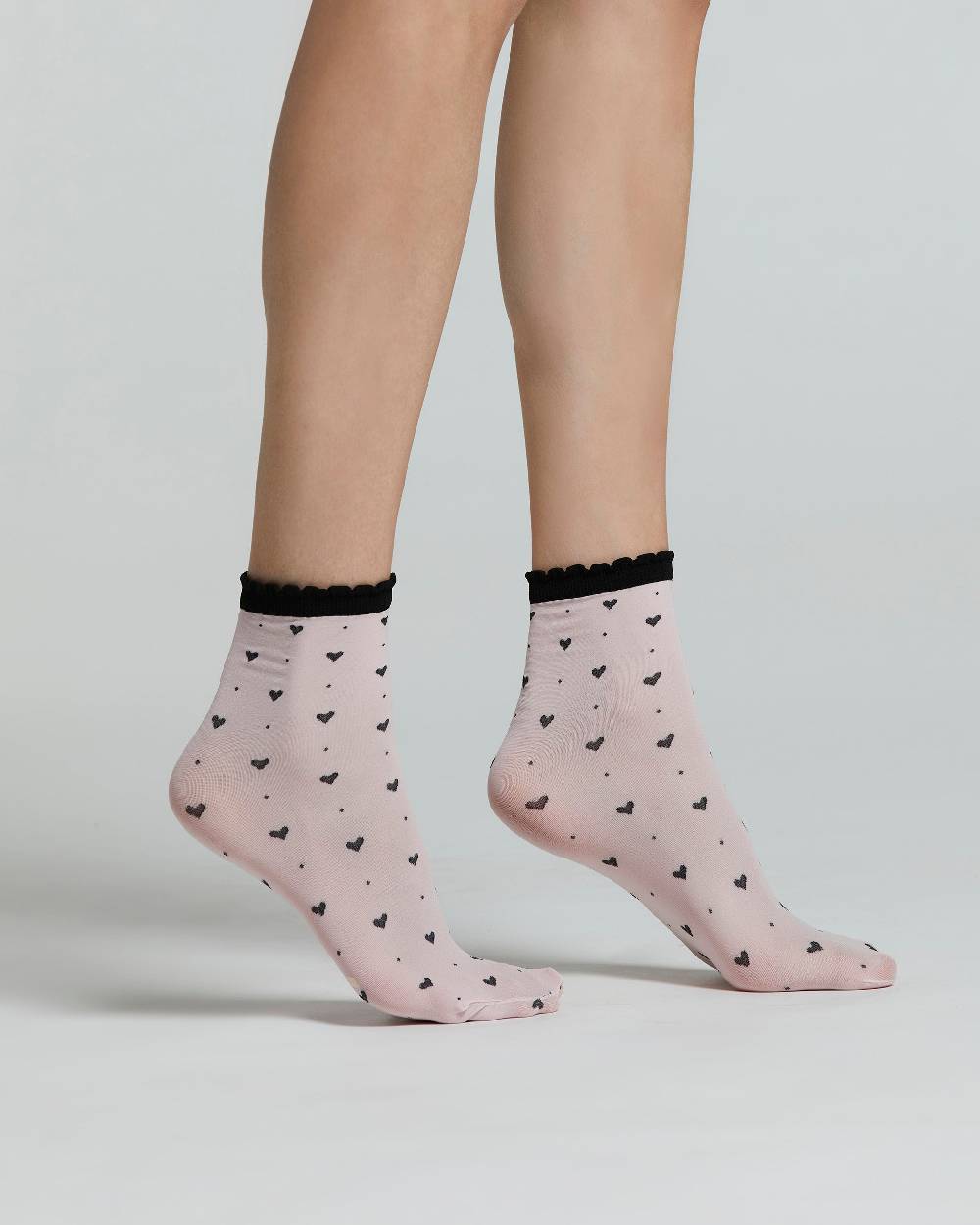 Pompea CALZINO ALTHEA CON MOTIVO A CUORI Presa