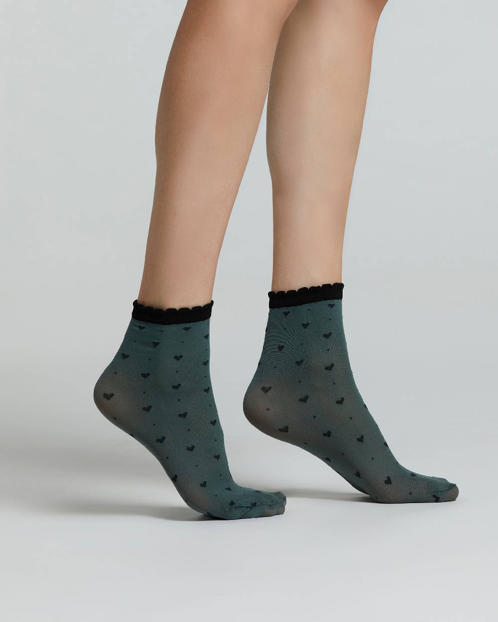 Pompea CALZINO ALTHEA CON MOTIVO A CUORI Sconto