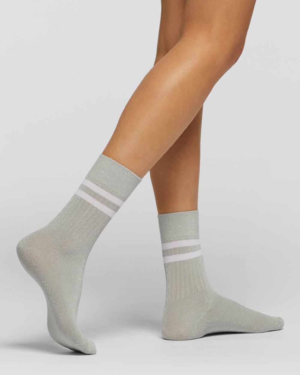 Pompea Calzino cotone Ridanna con lamé Saldi Di Fabbrica