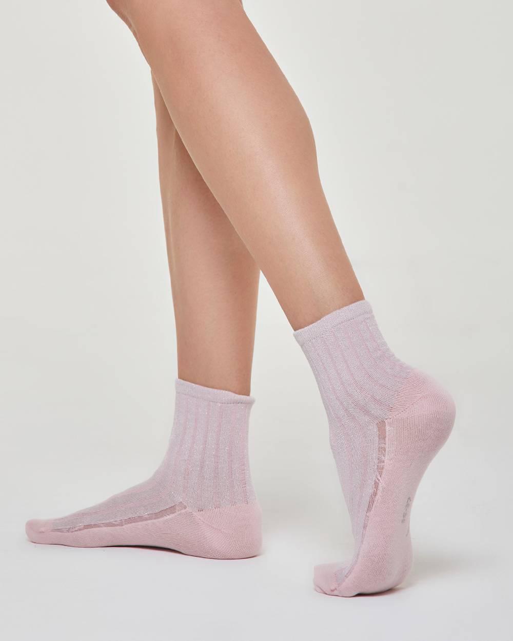 Pompea CALZINO COTONE VALENTINA CON COSTINE IN LAMÉ Spedizione gratuita