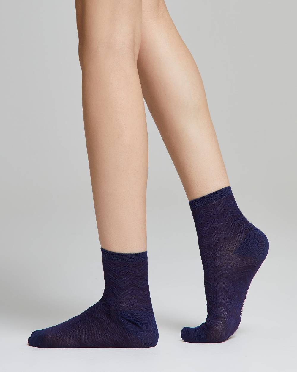Pompea Calzino Nina cotone con motivo chevron Online Outlet