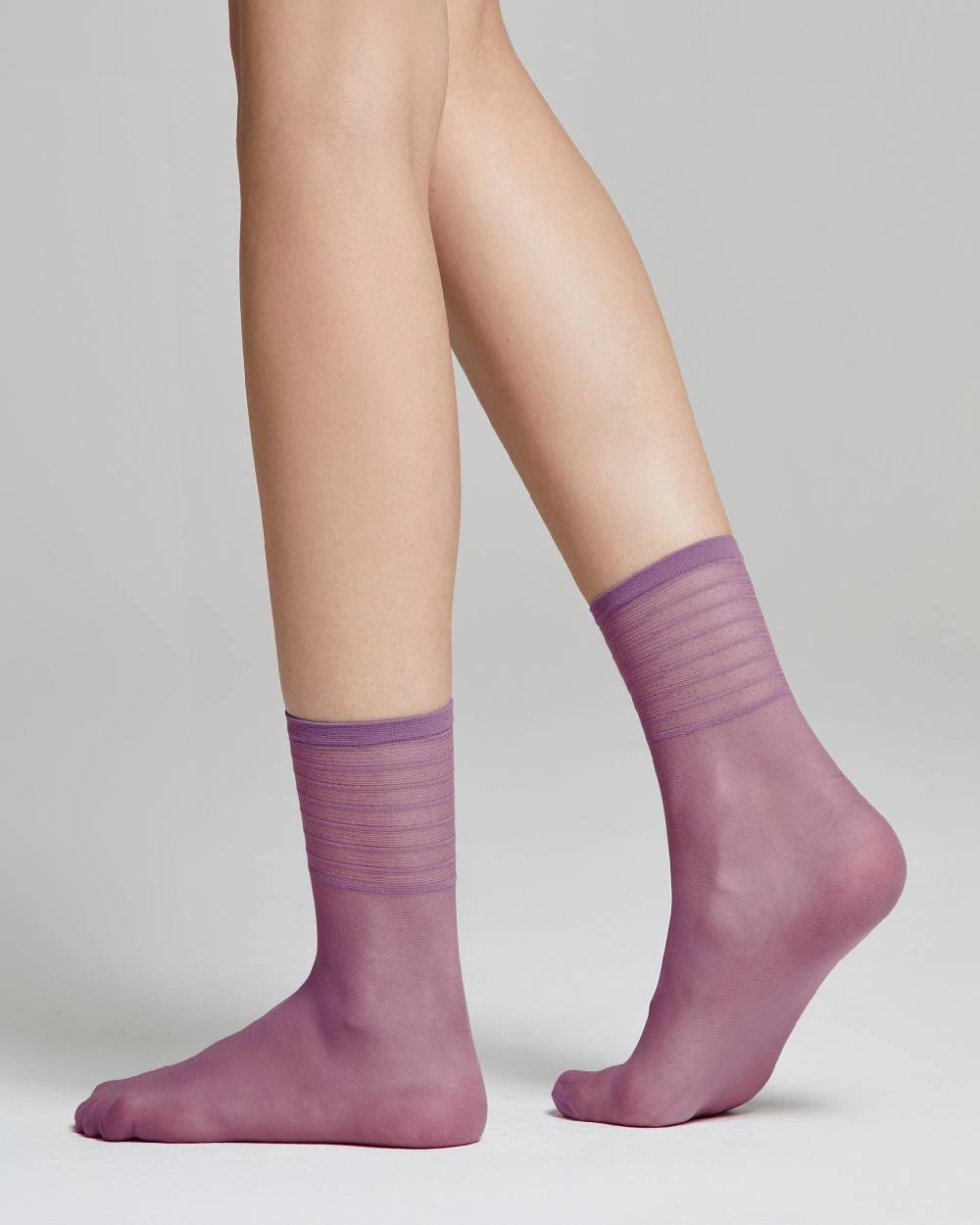 Pompea Calzino velato Iris con righe in trasparenza Esporta salva