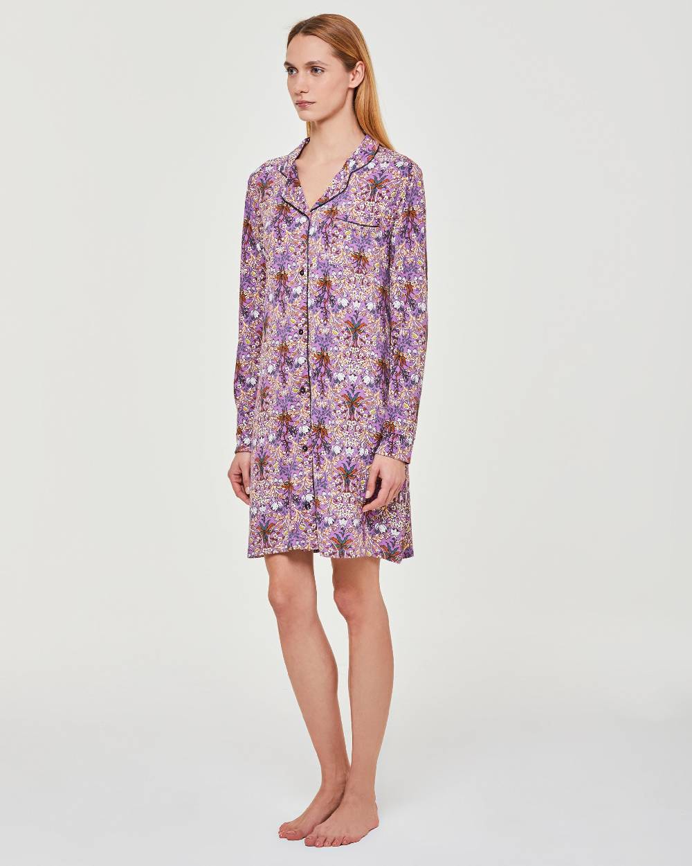 Pompea Camicia da notte viscosa Orchidea Offerte