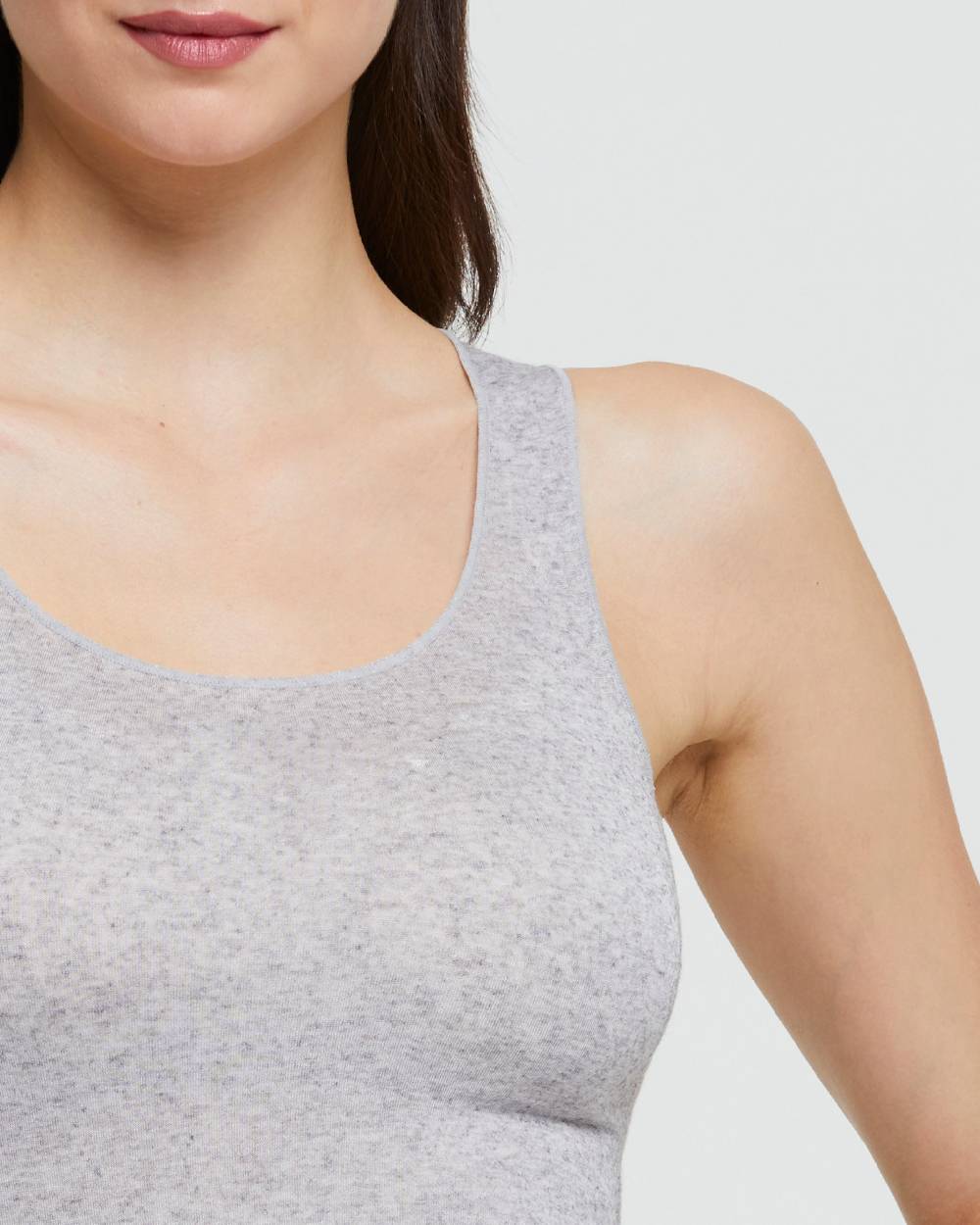 Pompea CANOTTA SCOLLO TONDO IN MODAL CASHMERE Smaltimento dello stoccaggio
