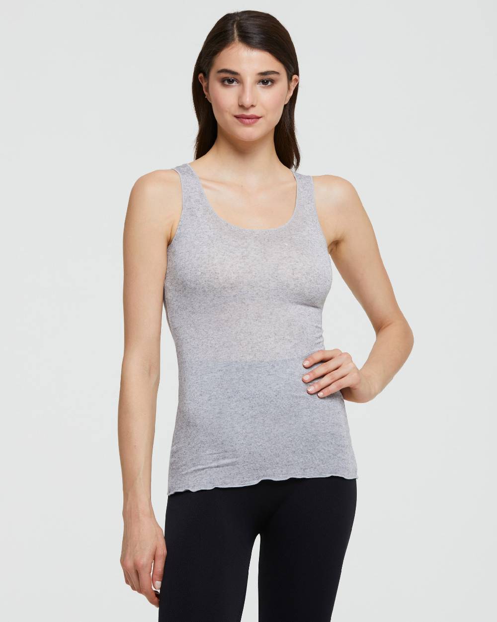 Pompea CANOTTA SCOLLO TONDO IN MODAL CASHMERE Smaltimento dello stoccaggio