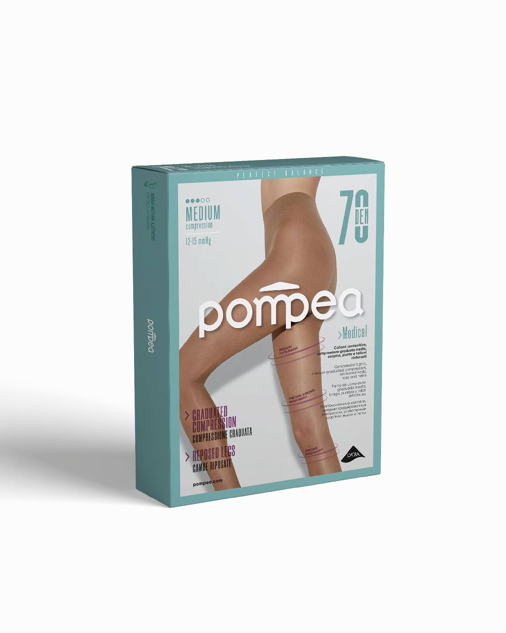 Pompea Collant 70 denari contenitivo con compressione graduata media Sconto di tempo limitato