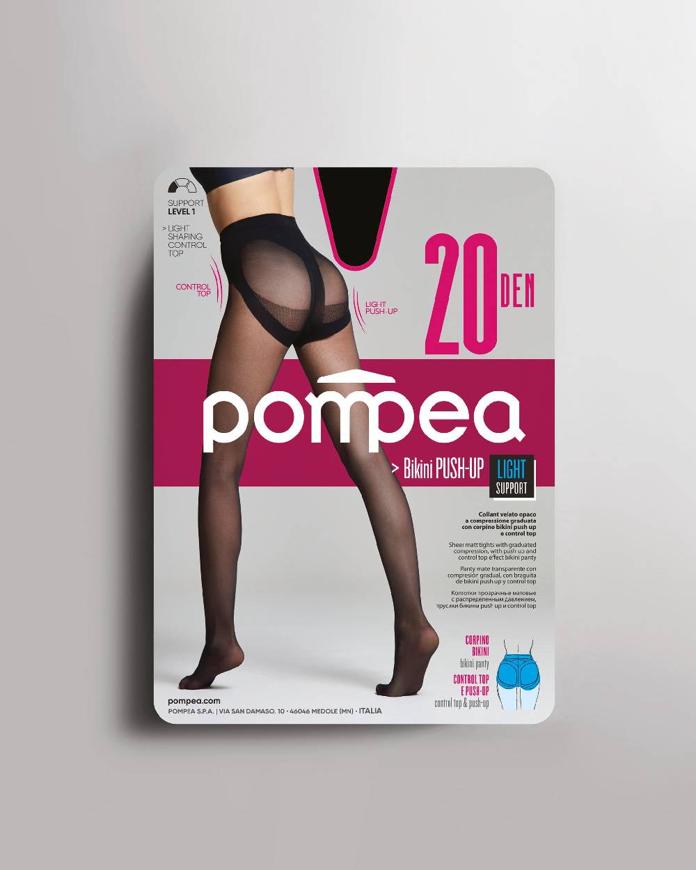 Pompea Collant bikini push-up 20 denari Offerte esclusive