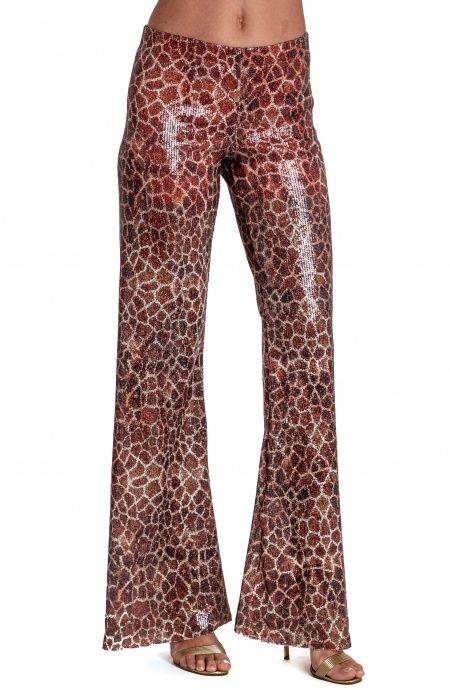 Pin Up Stars PANTALONE STAMPA PAILLETTES GIRAFFA Qualità