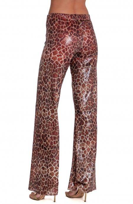 Pin Up Stars PANTALONE STAMPA PAILLETTES GIRAFFA Qualità