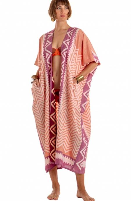 Pin Up Stars KIMONO LUNGO STAMPA BEAUTIFUL TREE Negozi Online