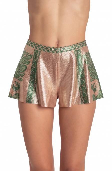 Pin Up Stars SHORTS LAMÈ STAMPA BEAUTIFUL TREE Promozione Limitata