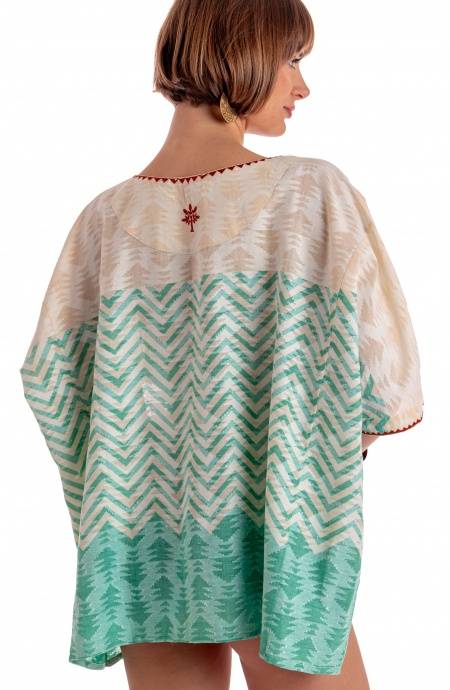 Pin Up Stars BLUSA CON CINTURA STAMPA BEAUTIFUL TREE Prezzo Ridotto