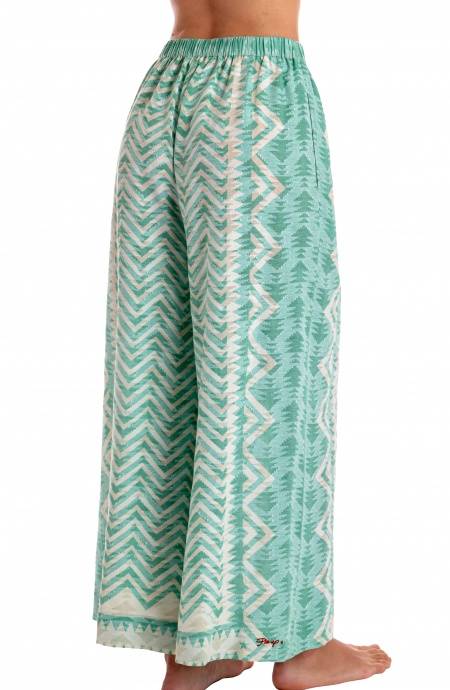 Pin Up Stars PANTALONE PALAZZO STAMPA BEAUTIFUL TREE Sottocosto