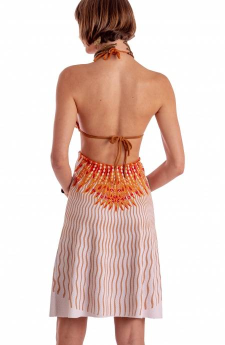 Pin Up Stars ABITO CUT-OUT STAMPA WINGS Sconto