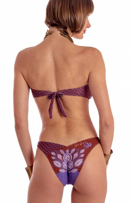 Pin Up Stars BIKINI FASCIA IMBOTTITA CON PERLE STAMPA BEAUTIFUL TREE Promozione