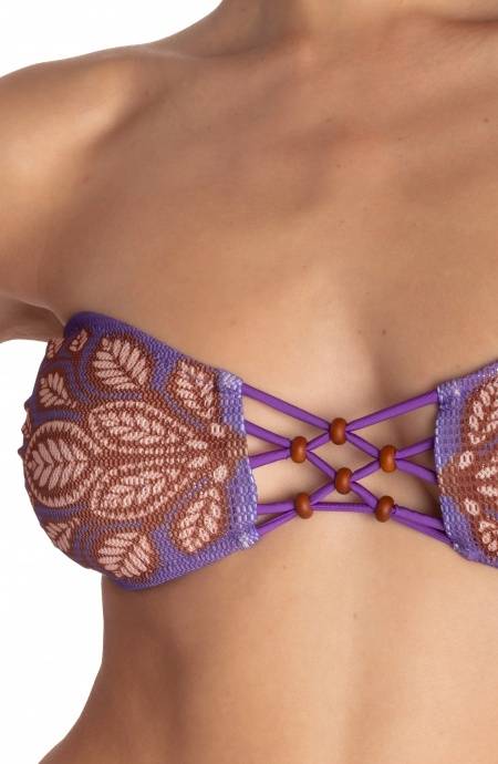 Pin Up Stars BIKINI FASCIA IMBOTTITA CON PERLE STAMPA BEAUTIFUL TREE Promozione