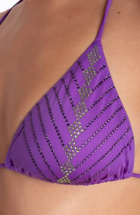 Pin Up Stars BIKINI TRIANGOLO IMBOTTITO CON CRISTALLI Qualità Garantita