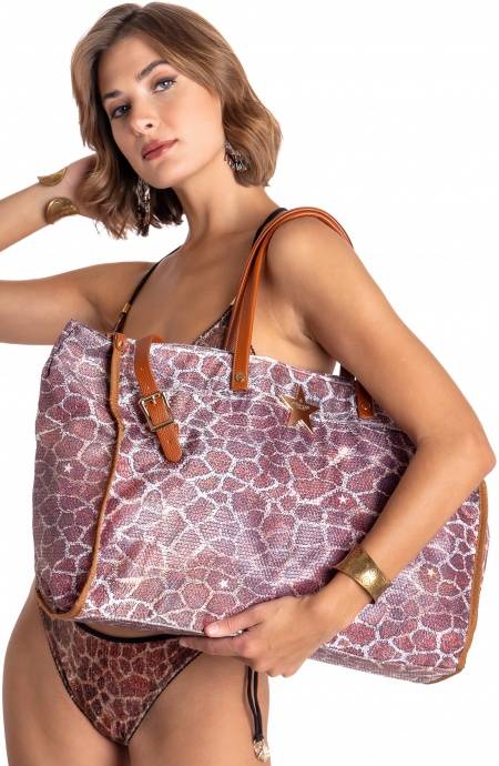 Pin Up Stars BORSA GRANDE PAILLETTES STAMPA GIRAFFA Novità
