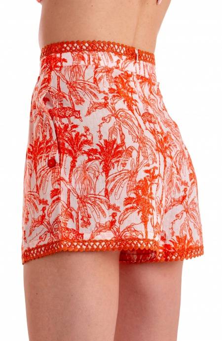 Pin Up Stars SHORTS CON RICAMO PASSAMANERIA STAMPA KENZIA Fino Al -60%